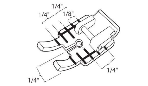 Piedino trasparente per quilt da 6 mm