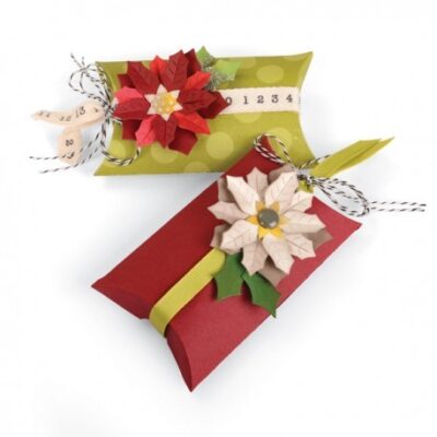 THINLITS DIE SET 7 PZ - BOX, PILLOW & POINSETTIAS 660660